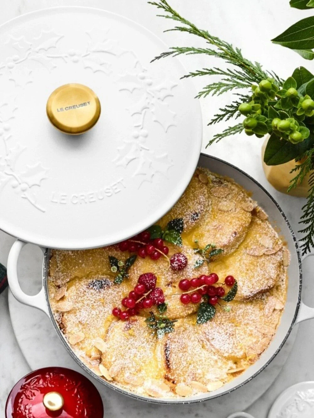 Le Creuset Enameled Cast Iron Holly Soup Pot, 4.5-Qt., Retail Price $365.00 USD